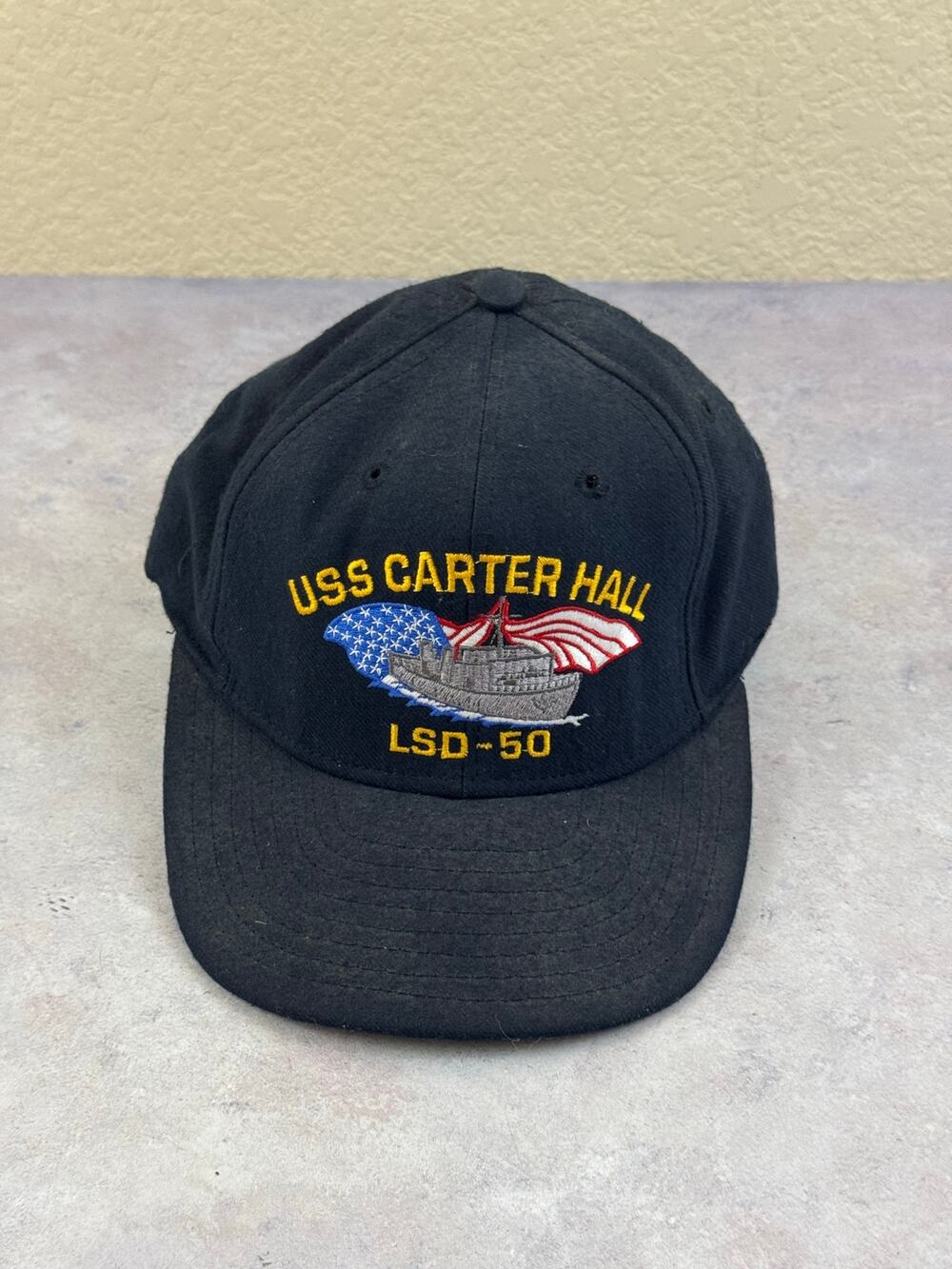 USS Carter Hall Hat LSD 50 Vintage Cap 1990's Cap-10 USA Made